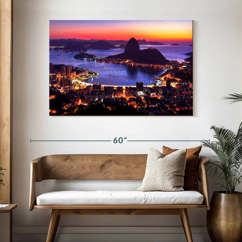 Nicci Rio De Janeiro au lever du soleil, H 32 po x l 48 po