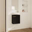 Meuble-lavabo à fermeture en douceur avec lavabo, 16 pouces pour petite salle de bain