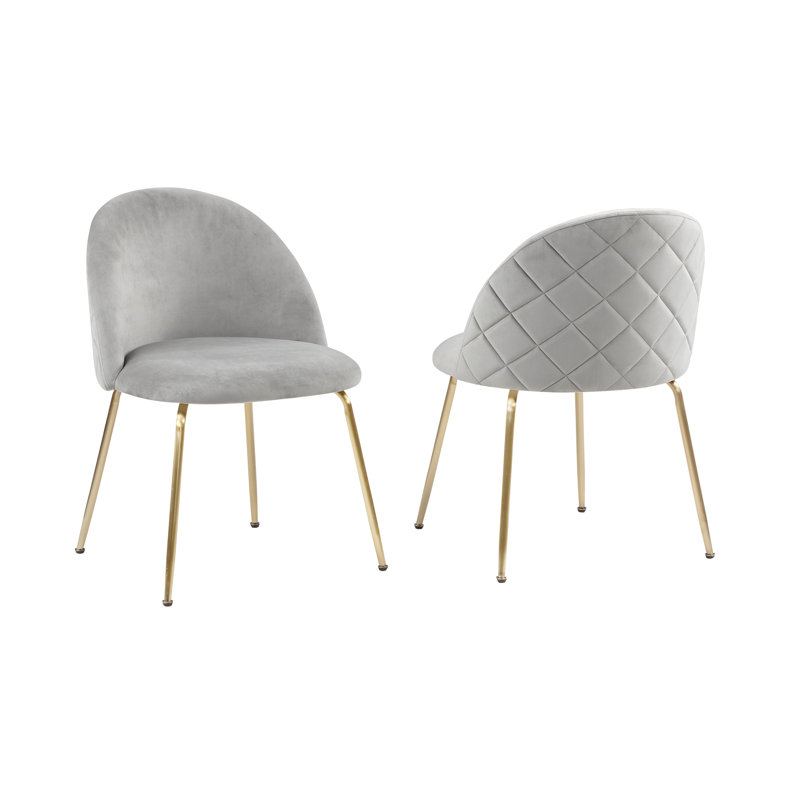 Chaise de salle à manger rembourrée en velours Hove