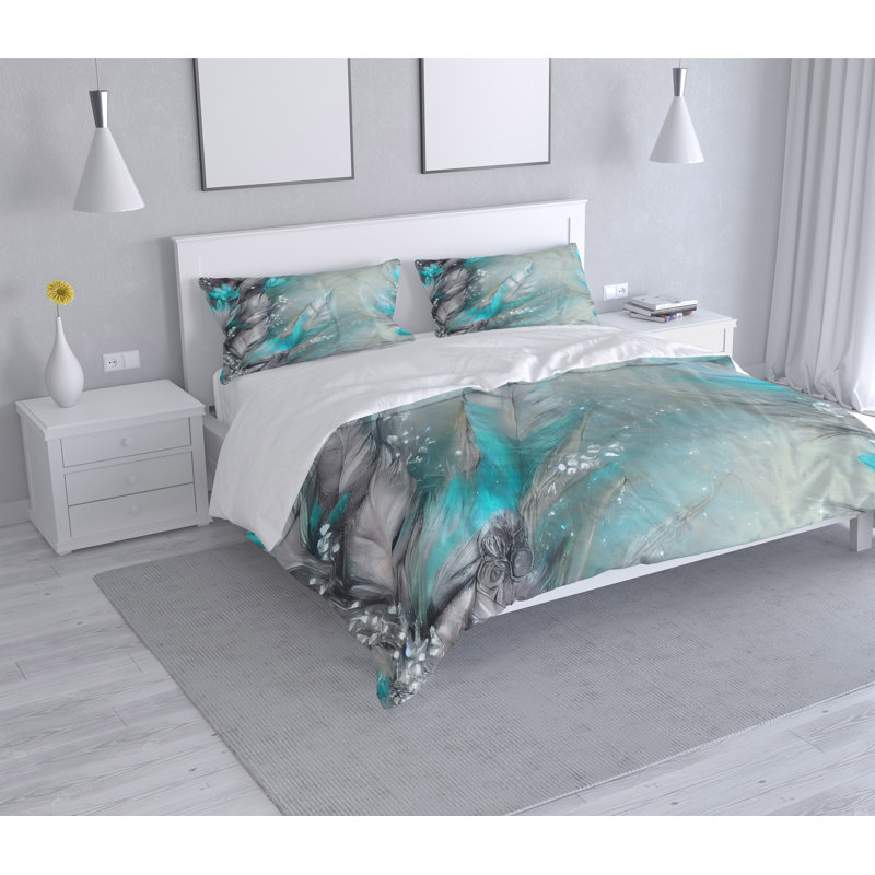Abstract Duvet Cover, King Duvet Cover + 2 King Shams