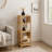 Open-Shelf Storage Unit with Vented Design, Natural - Trinidad Collection