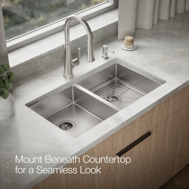 Strive 32 In. Undermount Duble-Bowl Kitchen Sink