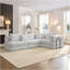 Ensemble de canapé modulaire surdimensionné rembourré pour canapé modulaire de L 118,2 po avec 6 coussins, canapé-lit bricolage pour salon, appartement, chambre à coucher, blanc-2088300590