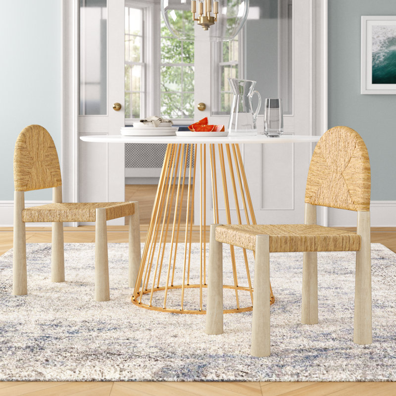 Jeane 17.5'' H Solid Wood Side Chair, Cream