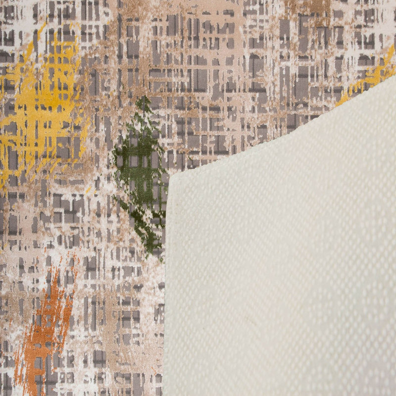 Tapis tissé de qualité supérieure, 5,2 x 7,5 pi, 100% polyester, antibactérien, antidérapant, hauteur des poils de 0,3 po | Lavable à la machine, impression numérique 3D | Parfait pour le salon, la chambre à coucher et le bureau