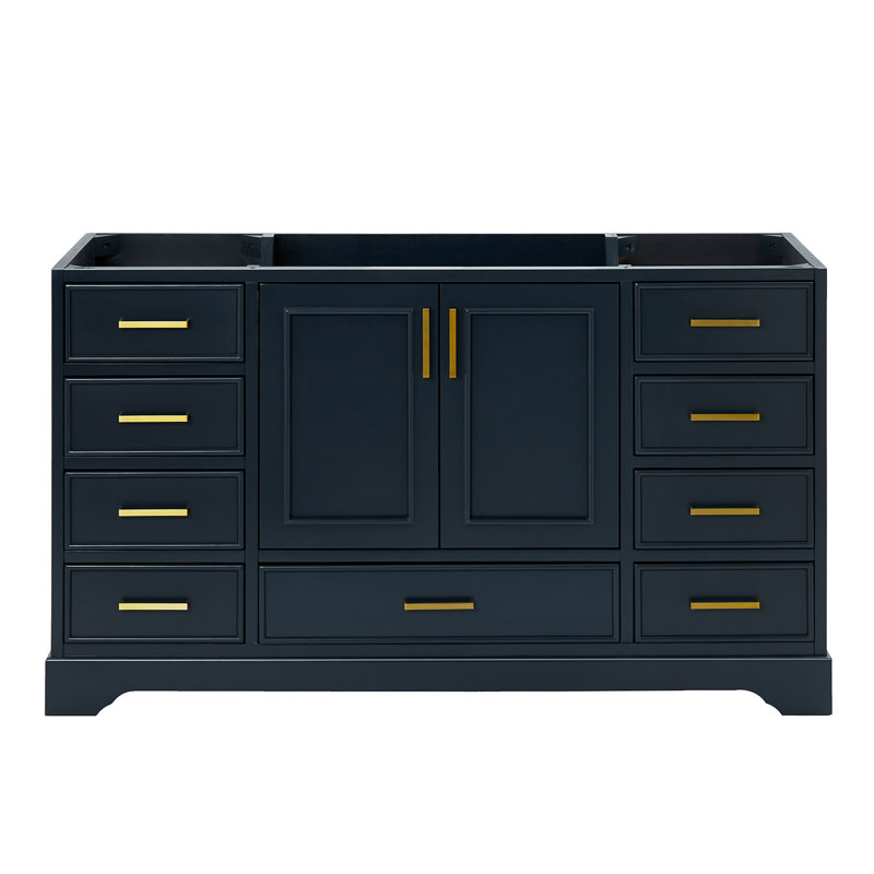 Base de meuble-lavabo simple 60,75 po Peightyn, Bleu minuit