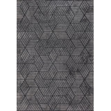 Rapture Geometric Shapes Area Rug in Gray