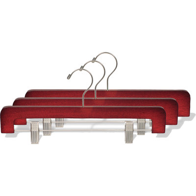 Winthrop Wood Hangers With Clips for Skirt/Pants