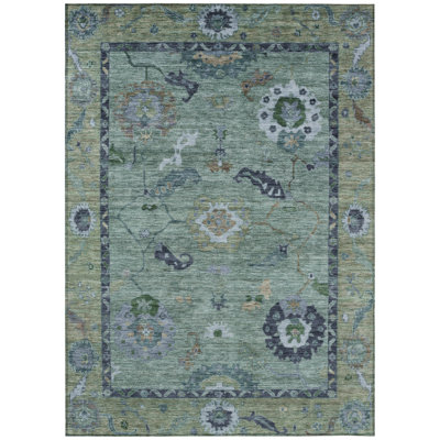 Machine Washable Indoor/Outdoor Jusino ACN2230 Global Rug