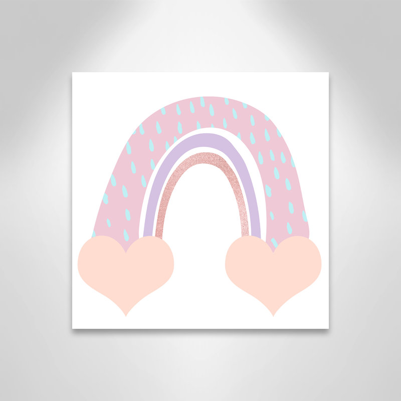 Arc-en-ciel 1, H 16 po x l 16 po x P 1,5 po, Toile