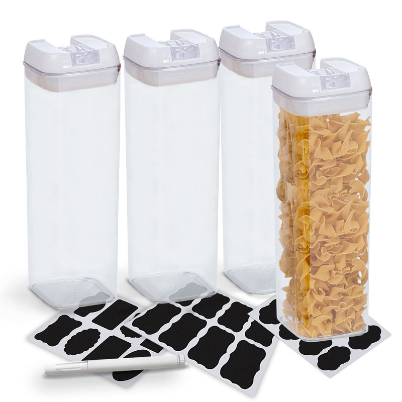 Cheer Collection 64.9oz. Food Storage Container, White
