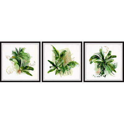 Triptyque de verdure côtière