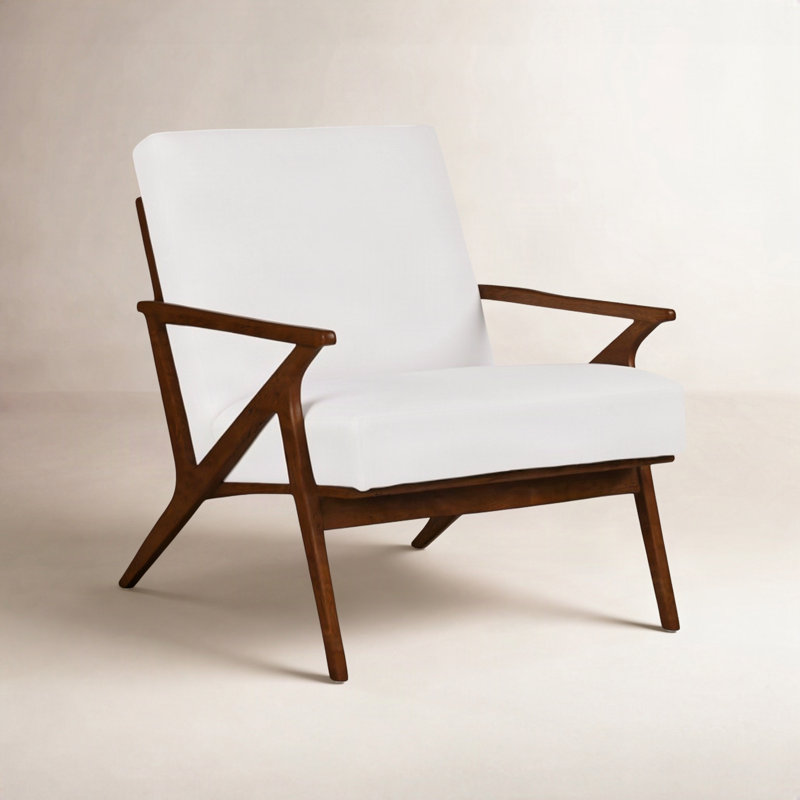 Mansford Upholstered Accent Chair, Ida White, Shadow