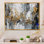 «Black and White Delicate Brushstrokes I», reproduction d'art sur toile abstraite en marbre