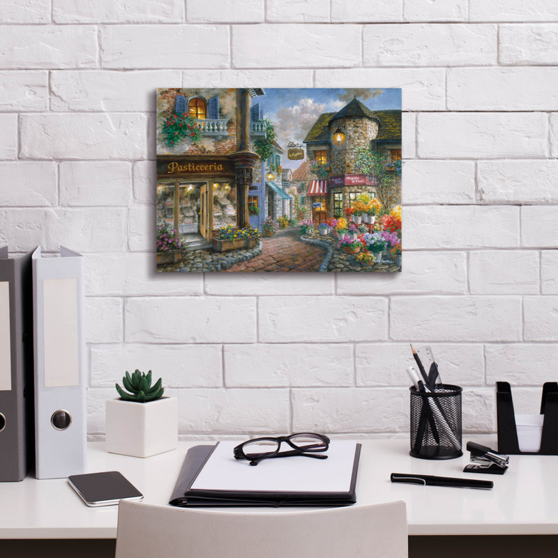  «Bello Piazza» par Nicky Boehme, art mural sur toile, 16 po x 12 po, H 12 po x l 16 po