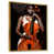 Toile avec cadre flottant or