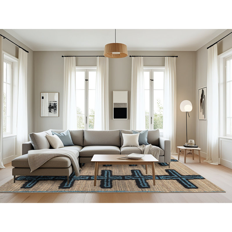 Tapis abstrait moderne 4584, Rectangle 8 pi x 10 pi