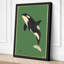 Leaping Whale Japandi - Wrapped Canvas-474032405-474032402