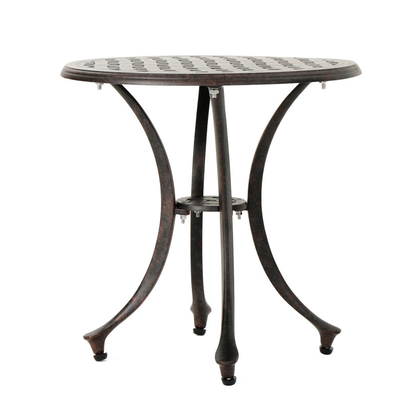 Kastner Round Metal Outdoor Side Table , in. W in. D