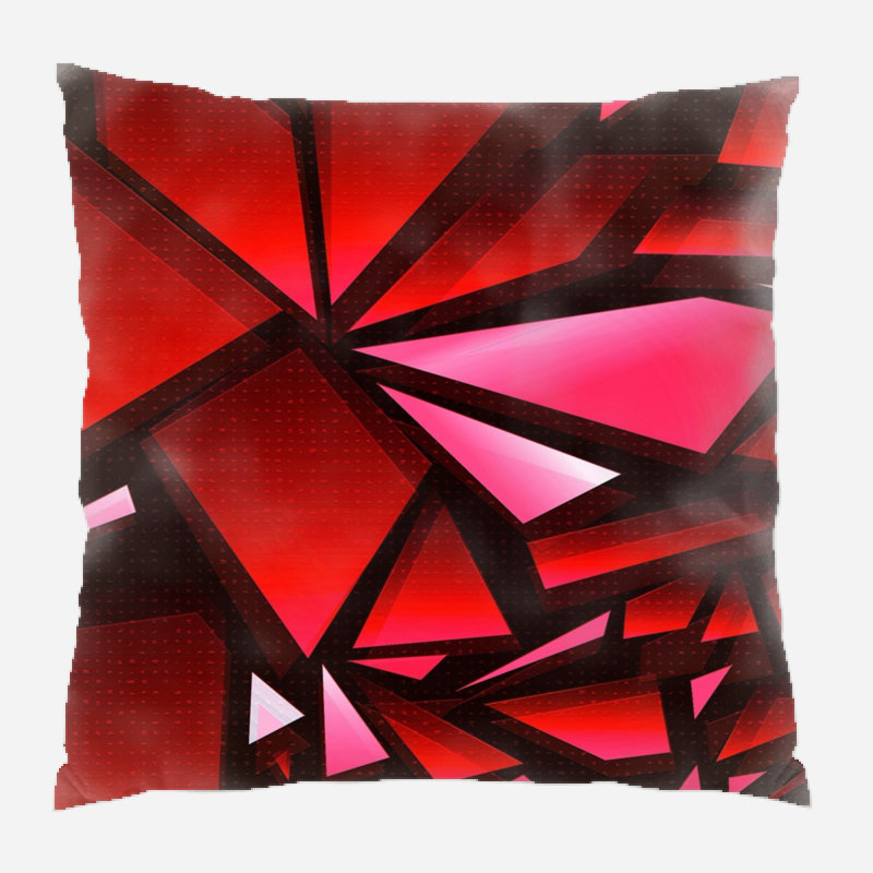 Futuristic Geometric Microsuede Reversible Throw Pillow