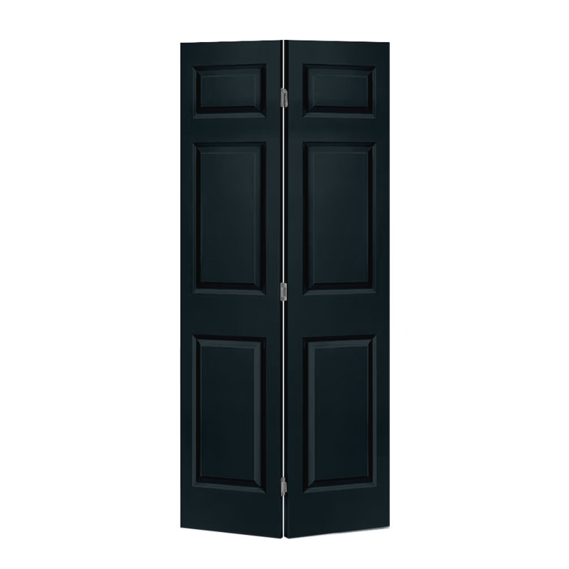 Paneled MDF Composite Bifold with Installation Hardware Kit, Charcoal Gray, 30" x 80"