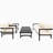 U_style multi-person outdoor steel sofa set, waterproof, anti-rust & uv-resistant, perfect for gardens and lawns, durable patio furniture-1245921654