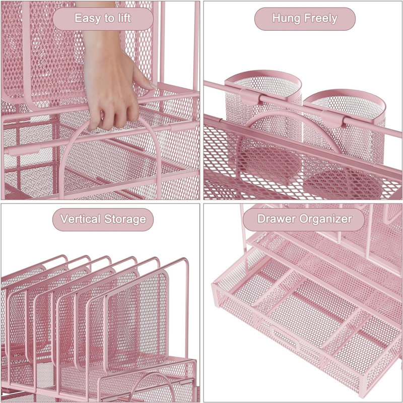 Cardello Metal Desk Organiser
