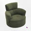 Fauteuil demi-tonneau rembourré et pivotant-1341733567