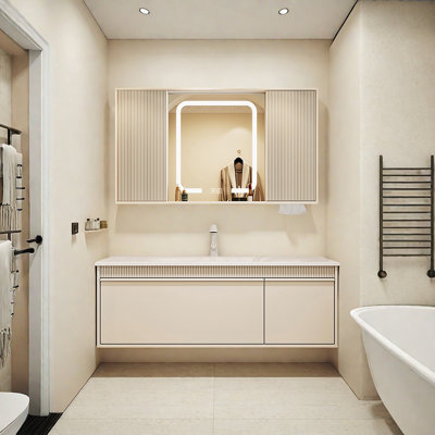 French cream-style bathroom cabinet