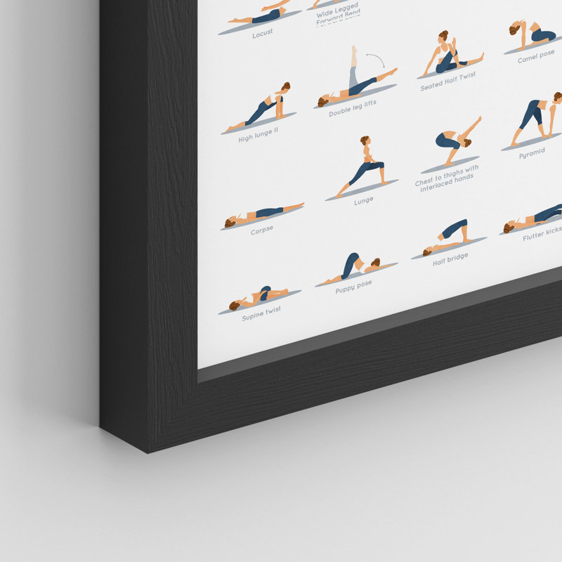 «Complétez le tableau de poses de yoga 40 positions de yoga essentielles pour les débutants et les experts en petit décor»
