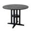 Table de salle à manger ronde noire en bois massif-1128781873