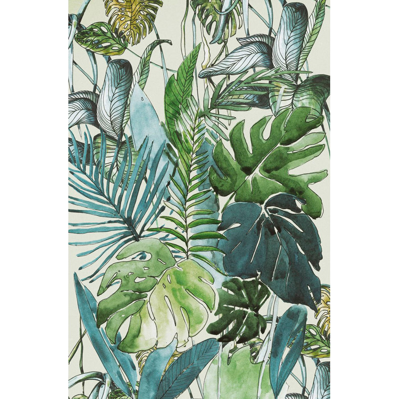 « exotic », reproduction de peinture à l’aquarelle sur toile tendue, H 30 po x l 20 po x P 1,5 po