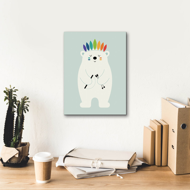 Art mural sur toile Trinx «Be Brave Polar» par Andy Westface, H 16 po x l 12 po x P 0,75 po