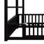 Lit simple superposé simple avec balustrades et porte-436937336
