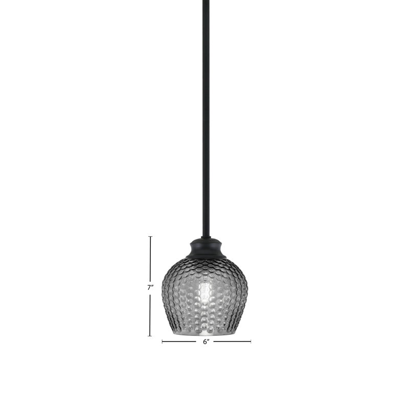 Luminaire suspendu Quapaw Zola, Noir, Noir mat