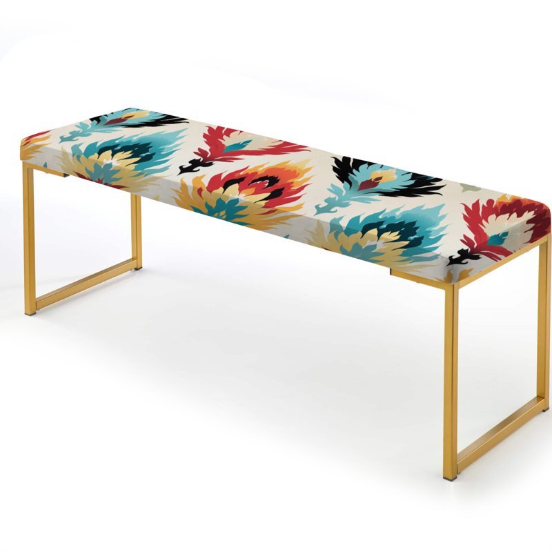 Banc orange rembourré Ikat Nomadic Tribe