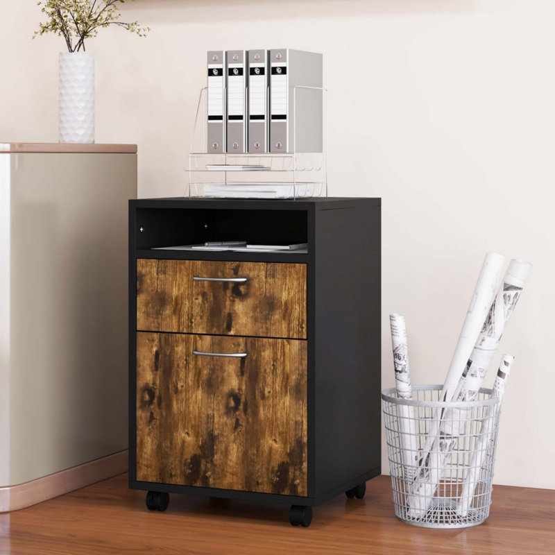Danby 40cm Wide 1 -Drawer File Cabinet, Black/Brown