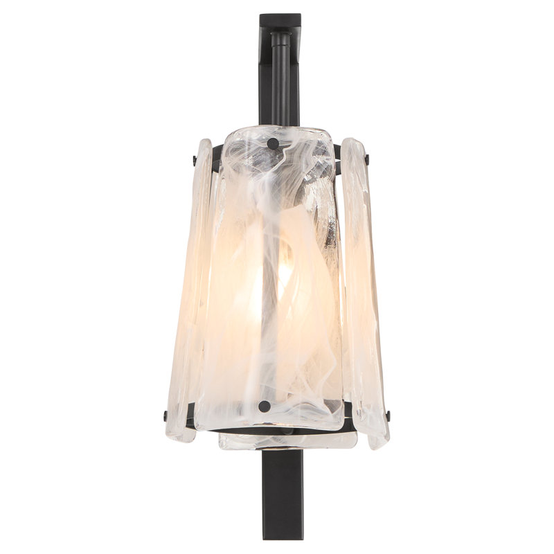 Lucilo 1 Light Wall Mount, Matte Black
