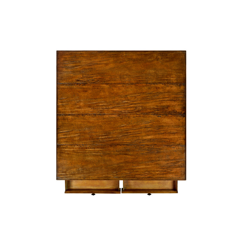 Casually Country Solid Wood Coffee Table, Country Farmhouse Walnut