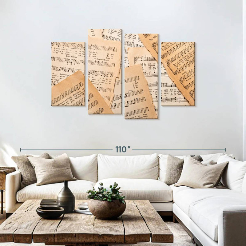 Abarca, partition antique, H 48 po x l 75 po