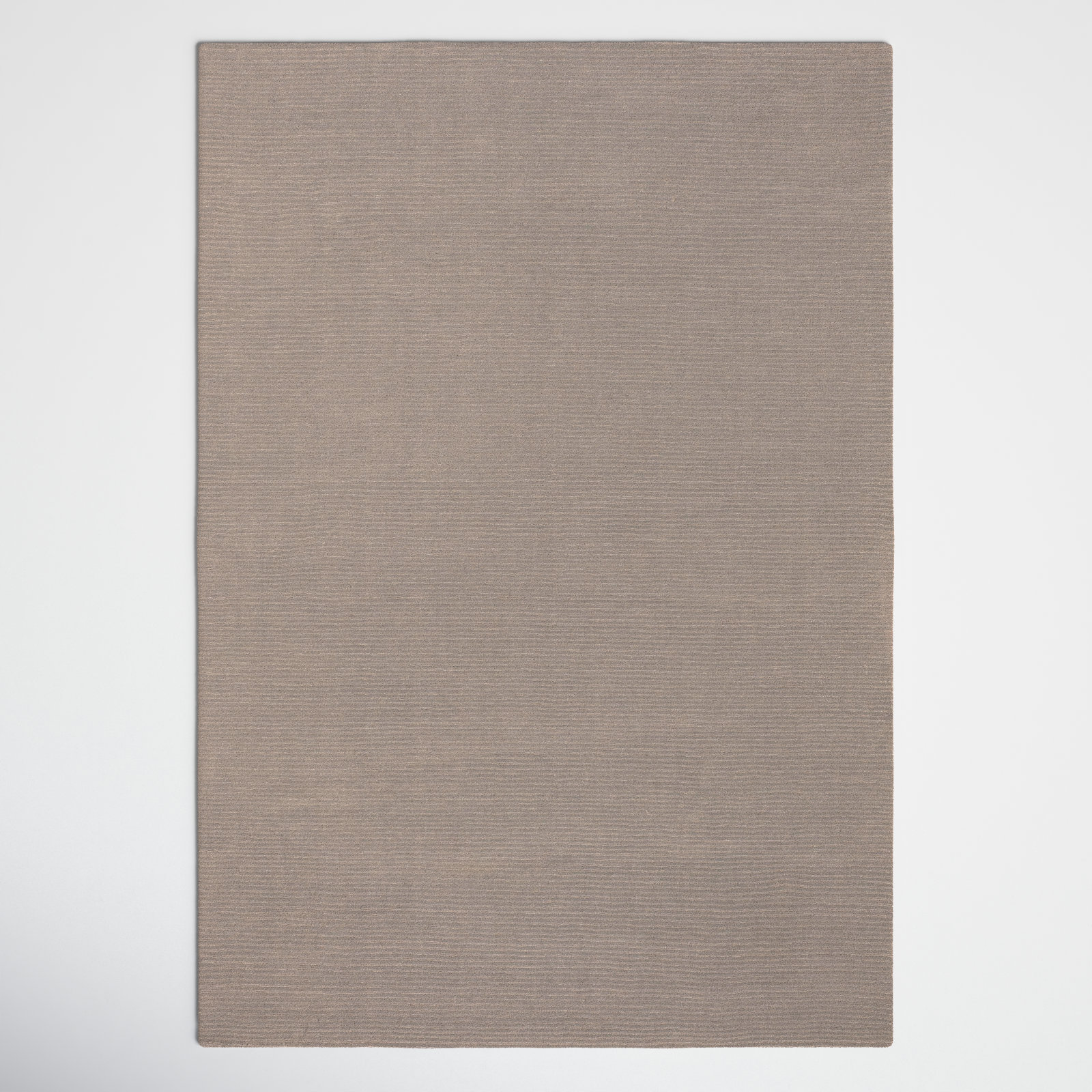 Crowe Dark Gray Hand-Loomed Striped Wool Rug, Rectangle 9' x 13'