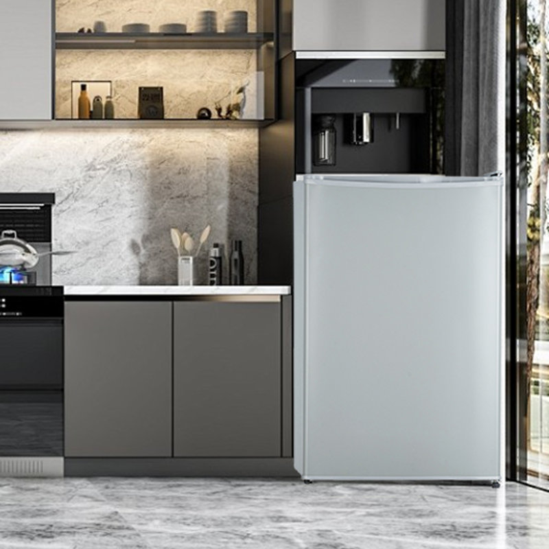 Mini réfrigérateur avec congélateur, 4,3 pieds cubes Petit réfrigérateur pour chambre à coucher, 7 thermostats réglables, à faible bruit, tablettes en verre réglables, tiroir à légumes, réfrigérateur pour la maison, le bureau, le dortoir, le garage ou le véhicule récréatif