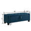Banc de rangement moderne capitonné, repose-pieds en similicuir de 48 po avec dessus relevable pour chambre à coucher, salon et entrée-1302381733