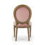 Amélie Oak Wood Velvet Oval-Back Dining Chair