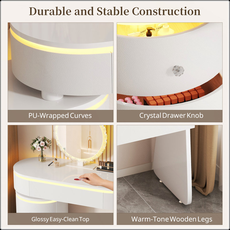 Petit meuble-lavabo à hauteur réglable
