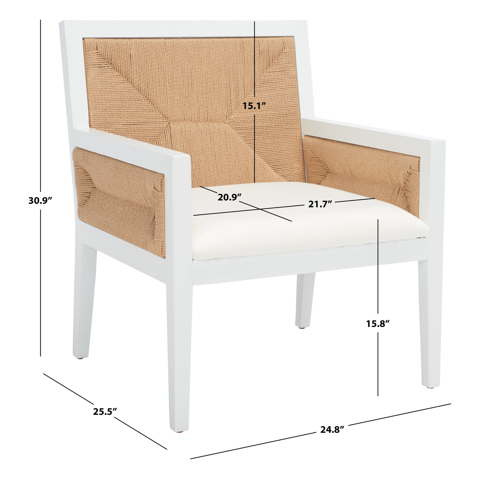 Hudgins Armchair, White