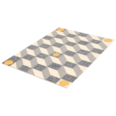 Helin Wool Geometric Indoor Rug