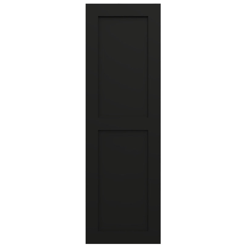 Deux volets plats égaux EnduraCore Composite, L 15 po, Noir, H 52 po