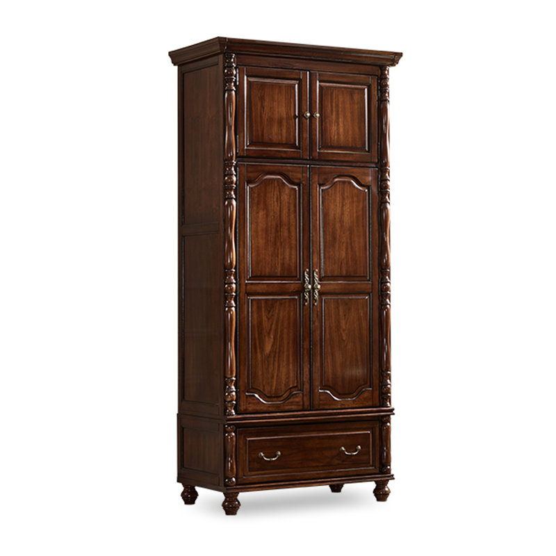 Armoire américaine à deux portes en bois massif rétro américain