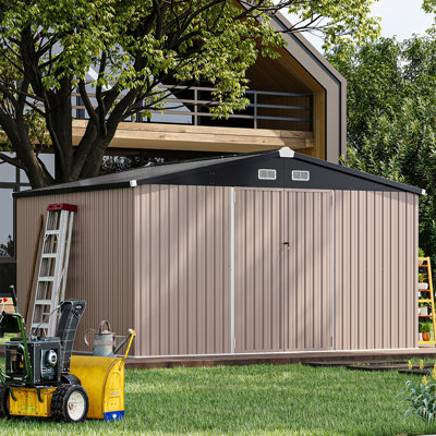 12 Ft. W X 10 Ft. D Metal Storage Shed